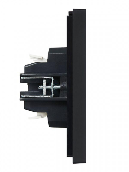 Выключатель проходной 2-кл. СП FORTE&PIANO 10А FP108 с индикацией черн. IEK FP-V22-1-10-1-K02 ТехноИмпульс