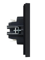 Выключатель проходной 2-кл. СП FORTE&PIANO 10А FP108 с индикацией черн. IEK FP-V22-1-10-1-K02 ТехноИмпульс