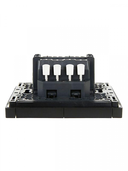 Выключатель проходной 2-кл. СП FORTE&PIANO 10А FP108 с индикацией черн. IEK FP-V22-1-10-1-K02 ТехноИмпульс