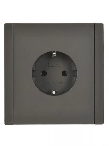 Розетка СП FORTE&PIANO FP316 16А с заземл. без защ. шторок винт. крепл. сер. IEK FP-R11-16-K03 ТехноИмпульс