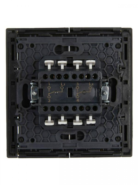 Выключатель проходной 2-кл. СП FORTE&PIANO 10А FP307 сер. IEK FP-V22-0-10-1-K03 ТехноИмпульс