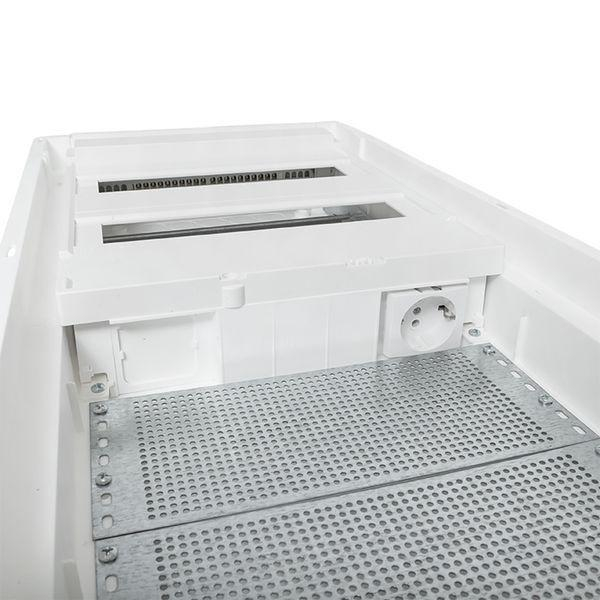 Щит комбинированный встраив. Nova 2 DIN-рейки + 2 монтаж. платы 4 габарит IP41 с пластик. дверью EKF nv-cb-pd-2+2 ТехноИмпульс