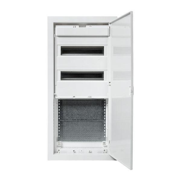 Щит комбинированный встраив. Nova 2 DIN-рейки + 2 монтаж. платы 4 габарит IP41 с пластик. дверью EKF nv-cb-pd-2+2 ТехноИмпульс