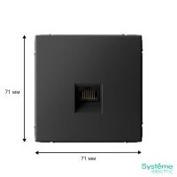 Розетка компьютерная ArtGallery RJ45 кат.5E механизм базальт SE GAL001483 ТехноИмпульс