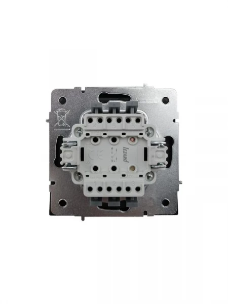 Выключатель 1-кл. СП ZIMA IP20 10А безвинт. зажим черн. бархат LEZARD 704-4288-100QC ТехноИмпульс