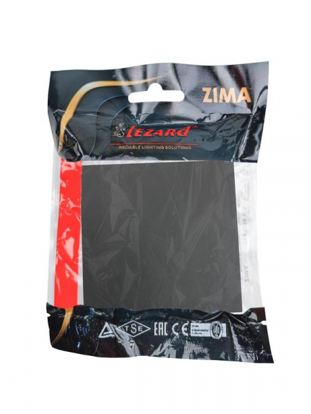 Выключатель 1-кл. СП ZIMA IP20 10А безвинт. зажим черн. бархат LEZARD 704-4288-100QC ТехноИмпульс