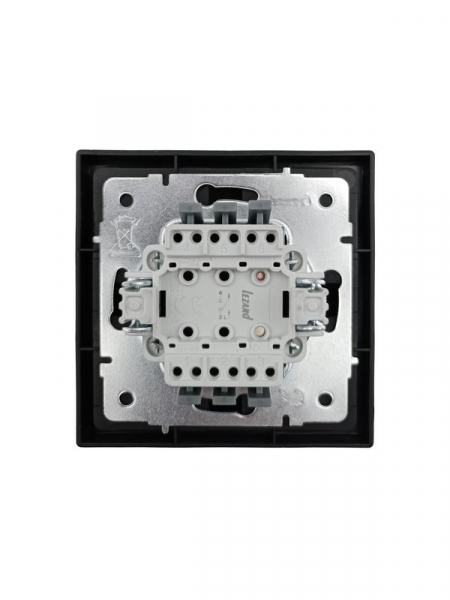 Выключатель 1-кл. СП ZIMA IP20 10А безвинт. зажим черн. бархат LEZARD 704-4288-100QC ТехноИмпульс