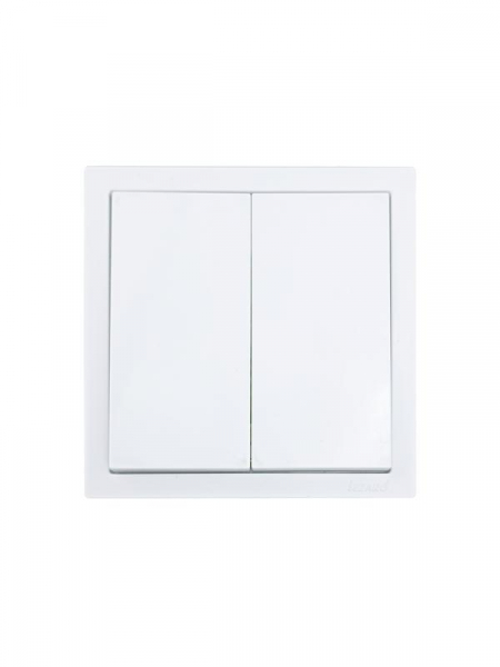 Выключатель 2-кл. СП ZIMA IP20 10А безвинт. зажим бел. LEZARD 704-0288-101QC ТехноИмпульс