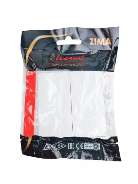 Выключатель 2-кл. СП ZIMA IP20 10А безвинт. зажим бел. LEZARD 704-0288-101QC ТехноИмпульс