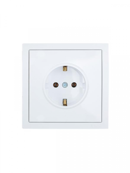 Розетка 1-мест. с/з ПБТ СП ZIMA безвинт. зажим бел. LEZARD 704-0288-122BQC ТехноИмпульс