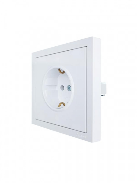 Розетка 1-мест. с/з ПБТ СП ZIMA безвинт. зажим бел. LEZARD 704-0288-122BQC ТехноИмпульс