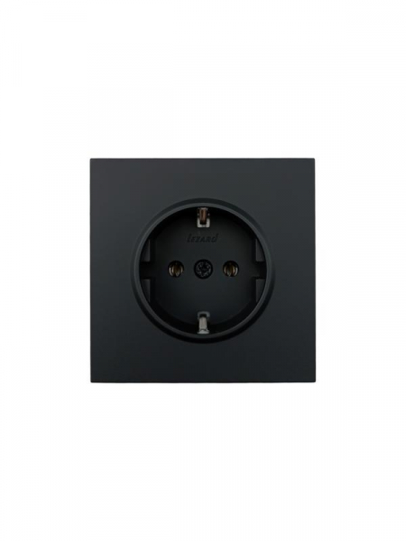 Розетка 1-мест. с/з ПБТ СП ZIMA IP20 16А безвинт. зажим черн. бархат LEZARD 704-4288-122BQC ТехноИмпульс