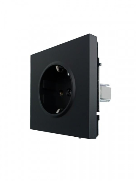 Розетка 1-мест. с/з ПБТ СП ZIMA IP20 16А безвинт. зажим черн. бархат LEZARD 704-4288-122BQC ТехноИмпульс