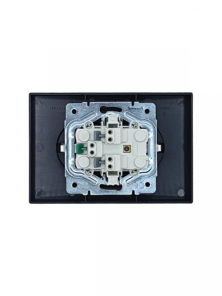 Розетка 2-мест. б/з СП ZIMA IP20 16А ПБТ безвинт. зажим черн. бархат LEZARD 704-4200-128BQC ТехноИмпульс