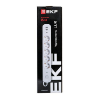 Удлинитель 5х5м IP20 2USB 2.4А+2type-C LUX 1.5кв.мм EKF UBA-LUX-505-TC ТехноИмпульс