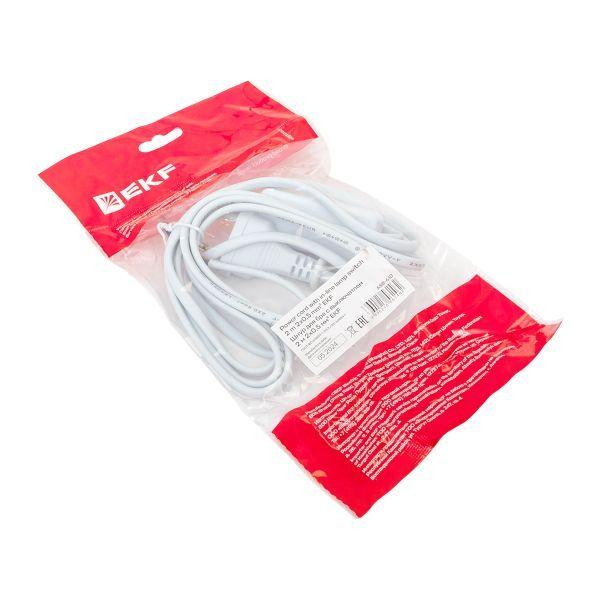 Шнур для бра с выключателем 2м 2х0.5кв.мм EKF ASB-610 ТехноИмпульс