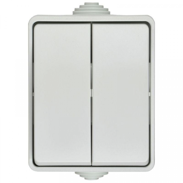 Выключатель 2-кл. ОП Форс IP54 ВС20-2-0-ФБ бел. IEK EVS20-K01-10-54-DC ТехноИмпульс