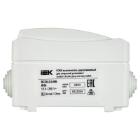 Выключатель 2-кл. ОП Форс IP54 ВС20-2-0-ФБ бел. IEK EVS20-K01-10-54-DC ТехноИмпульс
