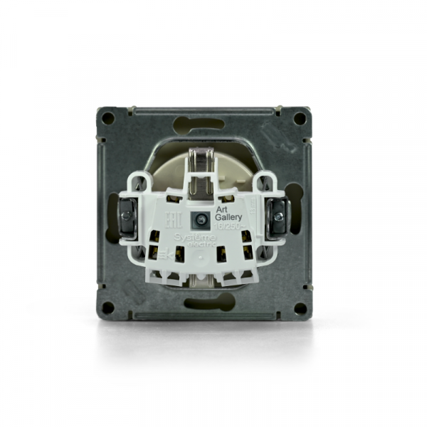 Розетка ArtGallery 16А с заземл. быстрозажим. клем. механизм алюм. SE GAL000343S ТехноИмпульс