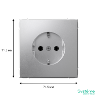 Розетка ArtGallery 16А с заземл. быстрозажим. клем. механизм алюм. SE GAL000343S ТехноИмпульс