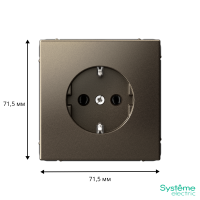 Розетка ArtGallery 16А с заземл. быстрозажим. клем. механизм мокко SE GAL000643S ТехноИмпульс