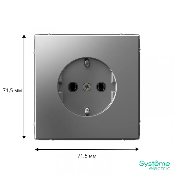 Розетка ArtGallery 16А с заземл. быстрозажим. клем. механизм сталь SE GAL000943S ТехноИмпульс