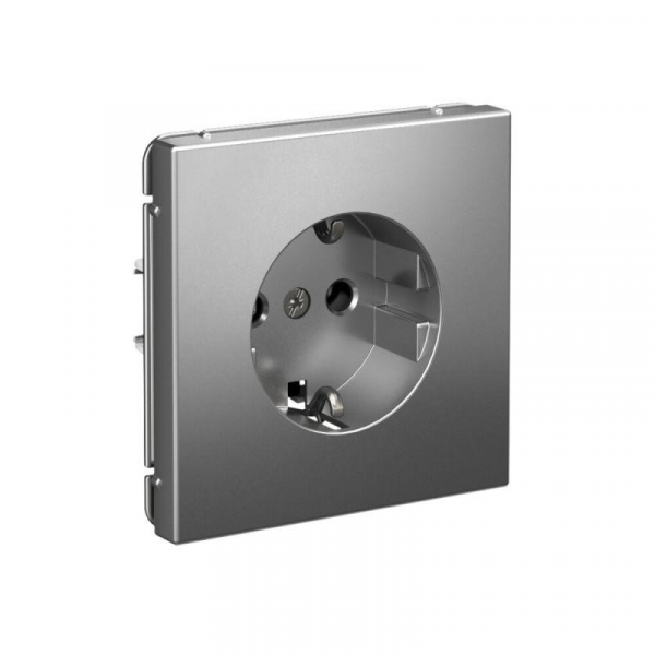 Розетка ArtGallery 16А с заземл. быстрозажим. клем. механизм сталь SE GAL000943S ТехноИмпульс