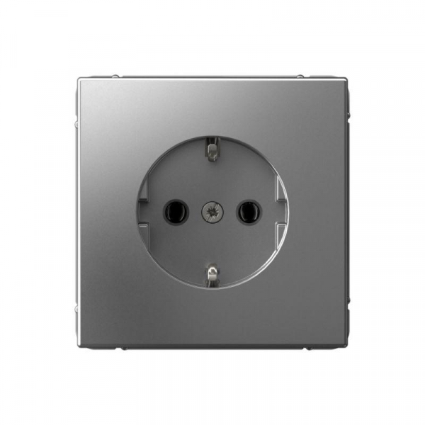 Розетка ArtGallery 16А с заземл. быстрозажим. клем. механизм сталь SE GAL000943S ТехноИмпульс