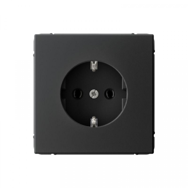 Розетка ArtGallery 16А с заземл. быстрозажим. клем. механизм карбон SE GAL001043S ТехноИмпульс