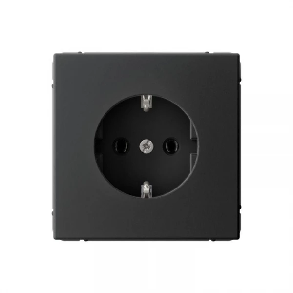 Розетка ArtGallery 16А с заземл. быстрозажим. клем. механизм карбон SE GAL001043S ТехноИмпульс