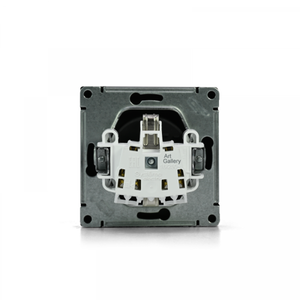 Розетка ArtGallery 16А с заземл. быстрозажим. клем. механизм карбон SE GAL001043S ТехноИмпульс