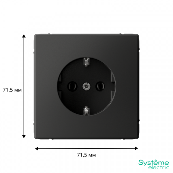 Розетка ArtGallery 16А с заземл. быстрозажим. клем. механизм базальт SE GAL001443S ТехноИмпульс
