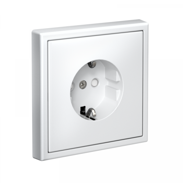 Розетка ArtGallery 16А с заземл. со шторками быстрозажим. клем. механизм бел. SE GAL000145S ТехноИмпульс