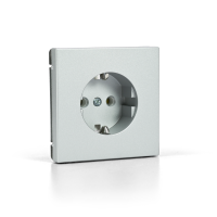 Розетка ArtGallery 16А с заземл. со шторками быстрозажим. клем. механизм алюм. SE GAL000345S ТехноИмпульс