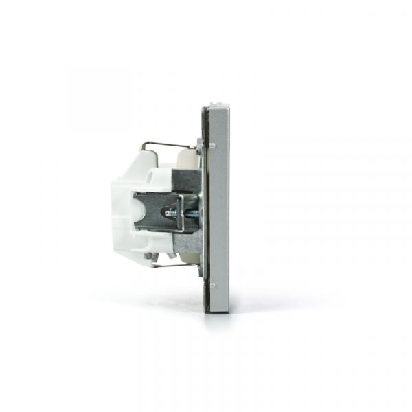 Розетка ArtGallery 16А с заземл. со шторками быстрозажим. клем. механизм алюм. SE GAL000345S ТехноИмпульс