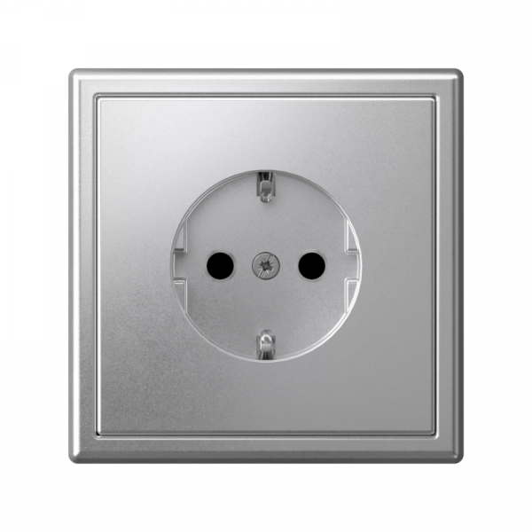 Розетка ArtGallery 16А с заземл. со шторками быстрозажим. клем. механизм алюм. SE GAL000345S ТехноИмпульс