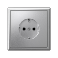 Розетка ArtGallery 16А с заземл. со шторками быстрозажим. клем. механизм алюм. SE GAL000345S ТехноИмпульс