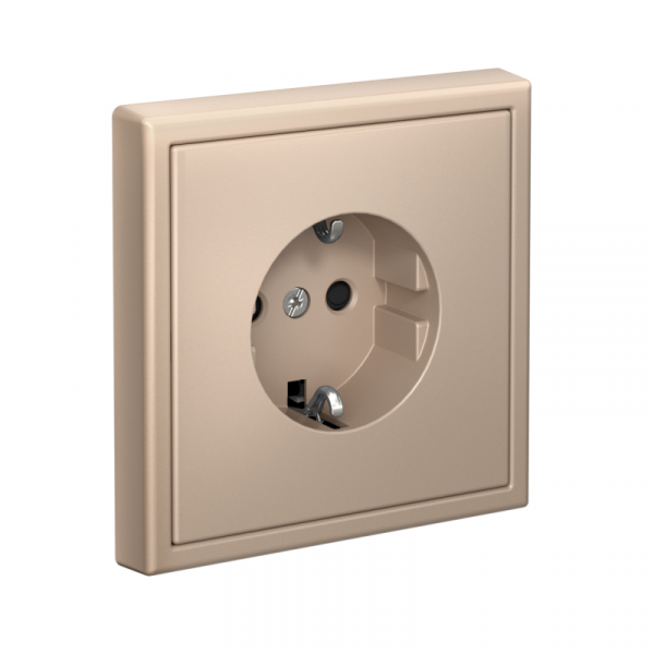 Розетка ArtGallery 16А с заземл. со шторками быстрозажим. клем. механизм песочн. SE GAL001245S ТехноИмпульс