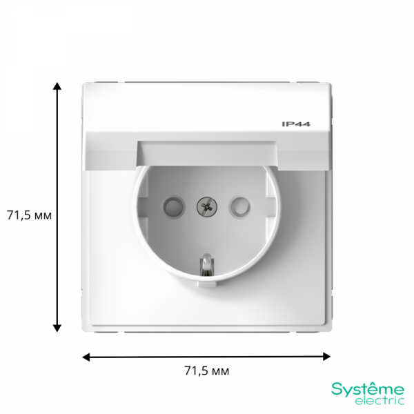Розетка ArtGallery 16А IP44 с заземл. со шторками с крышкой быстрозажим. клем. механизм бел. SE GAL440146S ТехноИмпульс