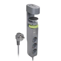 Удлинитель 3х1.5м на струбцине с заземл. с выкл. 3 USB выхода (2А+1С) IP20 ПВС 3х1 ETD-03U-150-gy (3х1.5) сер. JAZZway 5059559 ТехноИмпульс