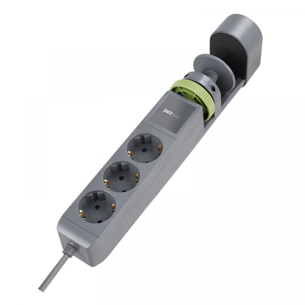 Удлинитель 3х1.5м на струбцине с заземл. с выкл. 3 USB выхода (2А+1С) IP20 ПВС 3х1 ETD-03U-150-gy (3х1.5) сер. JAZZway 5059559 ТехноИмпульс