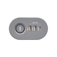 Удлинитель 3х1.5м на струбцине с заземл. с выкл. 3 USB выхода (2А+1С) IP20 ПВС 3х1 ETD-03U-150-gy (3х1.5) сер. JAZZway 5059559 ТехноИмпульс