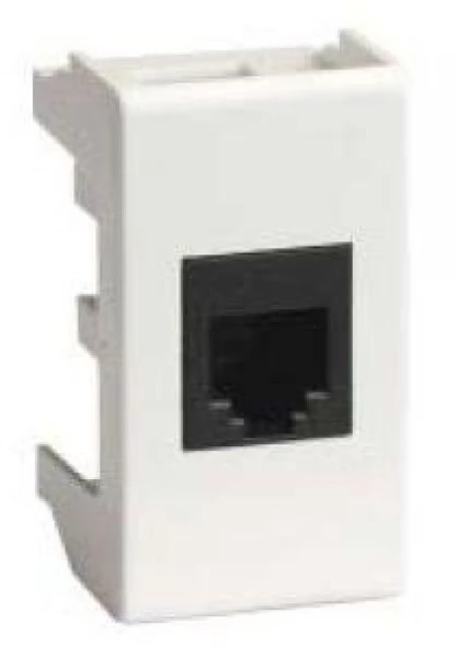 Розетка компьютерная 1-м 1мод. Viva RJ45 кат.5E экранир. бел. DKC 45048 ТехноИмпульс