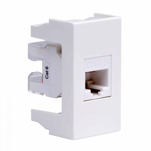 Розетка компьютерная 1-м 1мод. Viva RJ45 кат.6 бел. DKC 45058 ТехноИмпульс