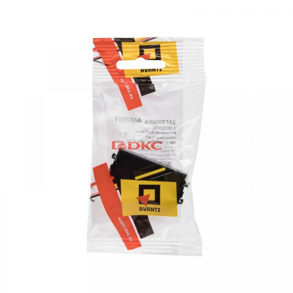 Заглушка 1мод. Avanti "Черный квадрат" модульная DKC 4402991 ТехноИмпульс