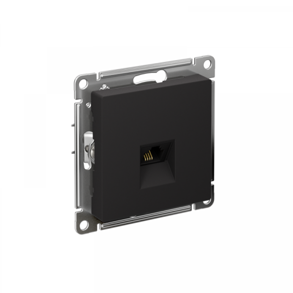 Розетка телефонная 1-м СП AtlasDesign RJ11 механизм карбон SE ATN001081 ТехноИмпульс