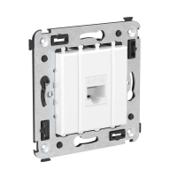 Розетка компьютерная 1-м СП Avanti "Белое облако" RJ45 кат.5E без шторок механизм DKC 4400663 ТехноИмпульс