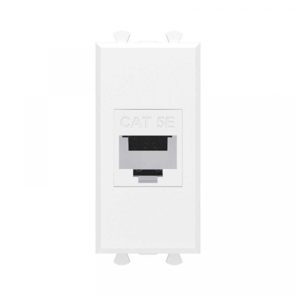Розетка компьютерная 1мод. Avanti "Белое облако" RJ45 кат.5E без шторок модульная механизм DKC 4400661 ТехноИмпульс