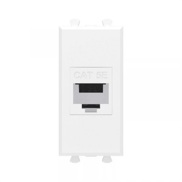 Розетка компьютерная 1мод. Avanti "Белое облако" RJ45 кат.5E без шторок модульная механизм DKC 4400661 ТехноИмпульс