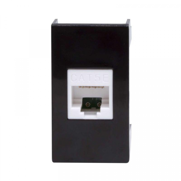 Розетка компьютерная 1-м 1мод. Viva RJ45 кат.5E черн. DKC 45238 ТехноИмпульс